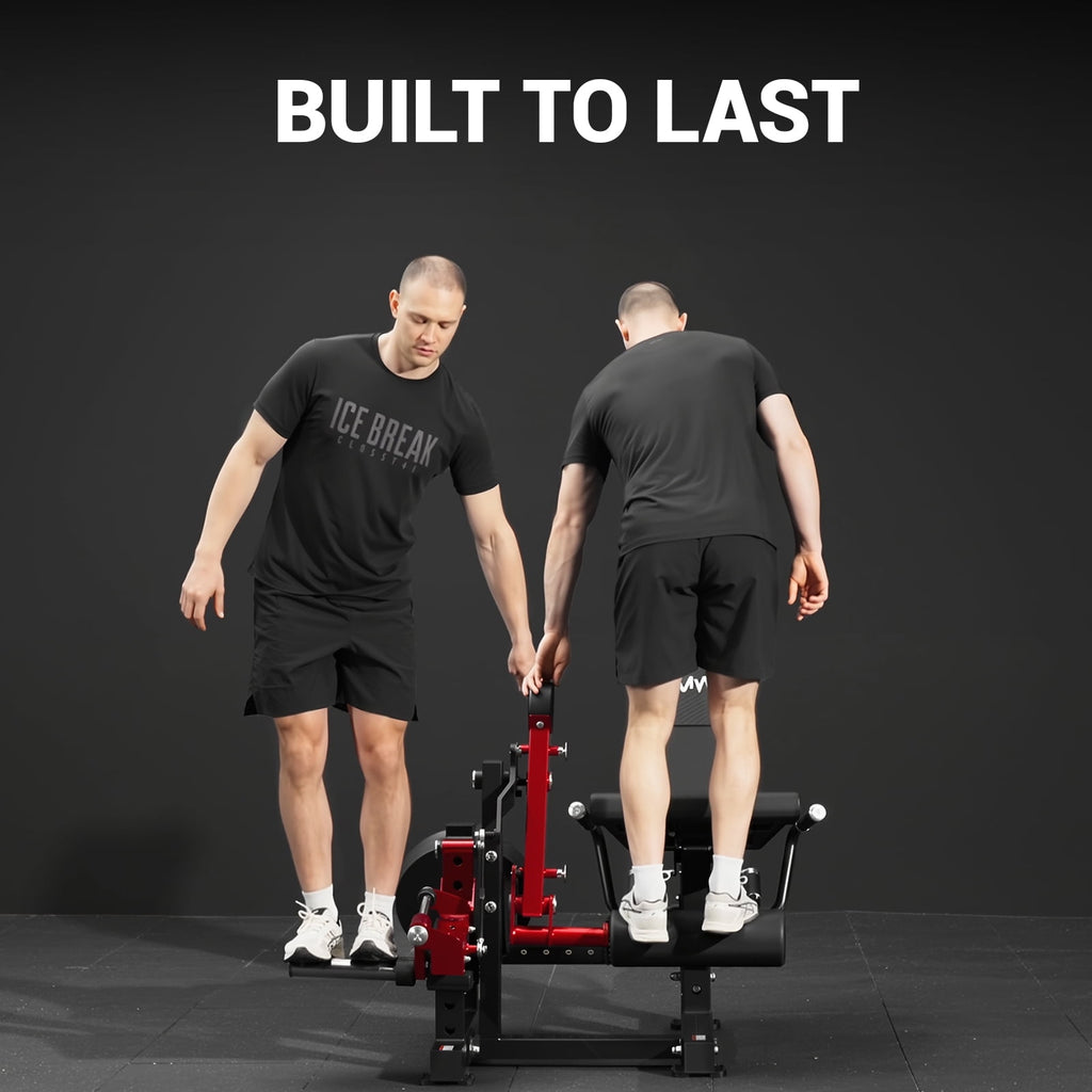 GMWD Leg Extension and Curl Machine LE08 2.0, Adjustable Leg Curl Machine with Plate Loaded, Seated Leg Extension and Lying Curl Machine for Home Gym, Leg Workout Equipment